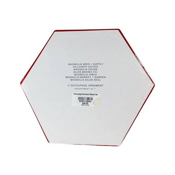 Magnolia Market Silos Waco TX Decoupage Ornament Collection of 7 All Different - Picture 4 of 4